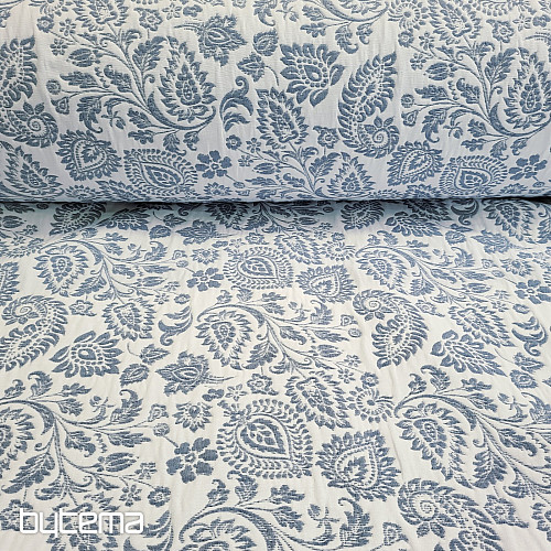 Tissu décoratif COSTA FLOR BLEU