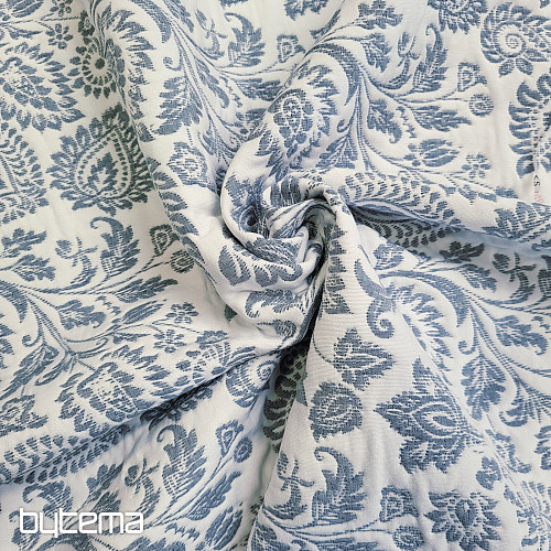 Tissu décoratif COSTA FLOR BLEU