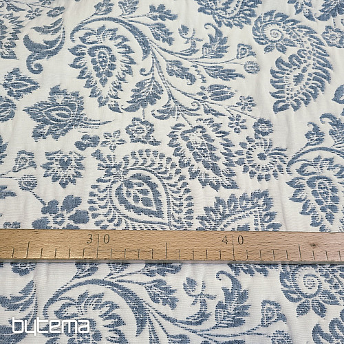 Tissu décoratif COSTA FLOR BLEU