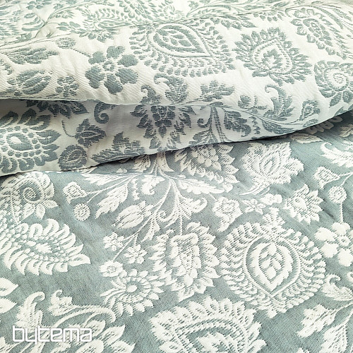 Tissu décoratif COSTA FLOR GRIS VERT
