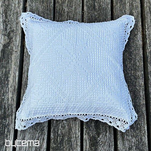 Housse décorative en dentelle FLEUR beige