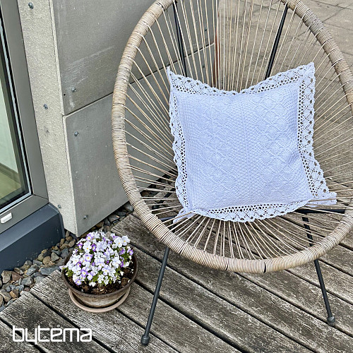 Couverture décorative en dentelle à fleurs, petites fleurs blanches