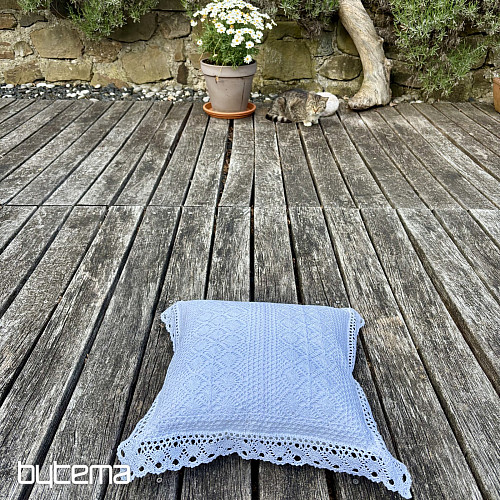 Couverture décorative en dentelle à fleurs, petites fleurs blanches