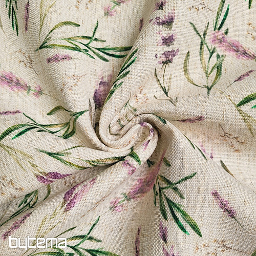 Tissu décoratif LAVANDE LINO