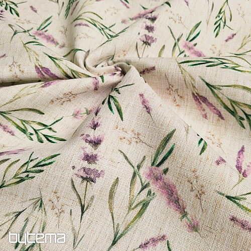 Tissu décoratif LAVANDE LINO