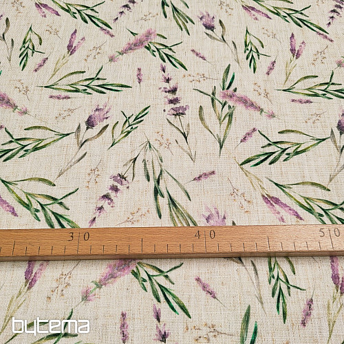 Tissu décoratif LAVANDE LINO