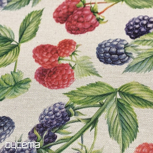 Nappe à motifs de framboises et de mûres