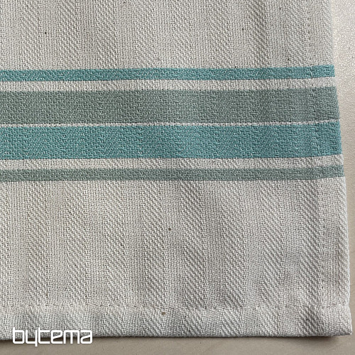 Serviettes à rayures françaises turquoise 70x50 cm (lot de 2)