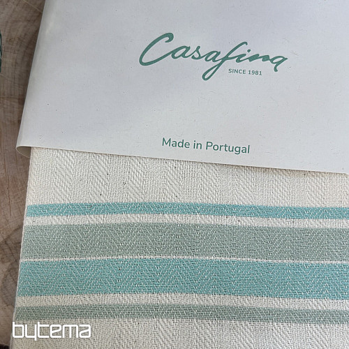 Serviettes à rayures françaises turquoise 70x50 cm (lot de 2)