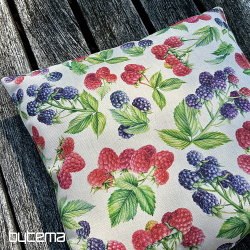 Taie doreiller décorative FRAMBOISES ET MÛRES