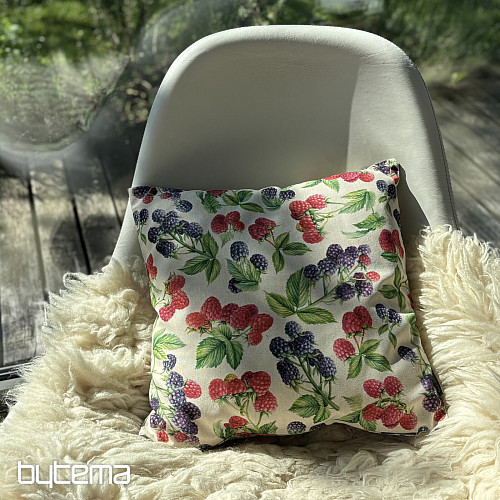 Taie doreiller décorative FRAMBOISES ET MÛRES