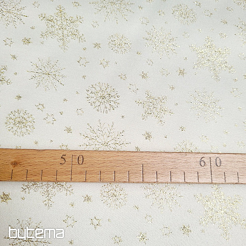 Tissu décoratif Téflon FLAKES COPO LUREX doré