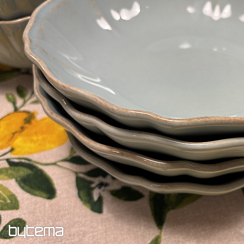 Assiette creuse ALENTEJO 23 cm turquoise