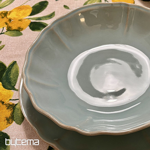 Assiette creuse ALENTEJO 23 cm turquoise