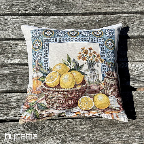 Taie d'oreiller en tapisserie NATURE MORTE AUX CITRONS