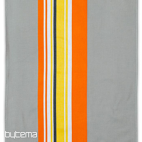 Torchons jacquard gris-orange