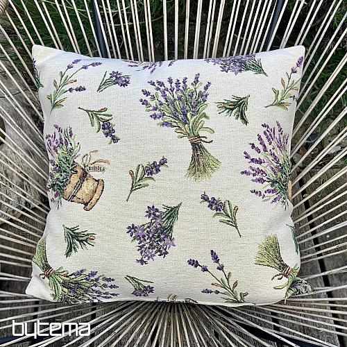 Housse de coussin tapisserie FLEUR DE LAVANDE