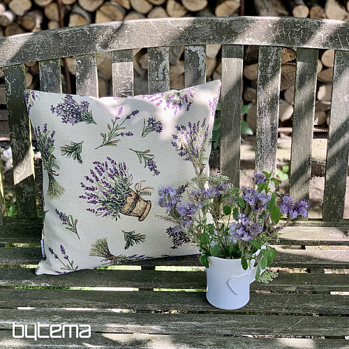 Housse de coussin tapisserie FLEUR DE LAVANDE