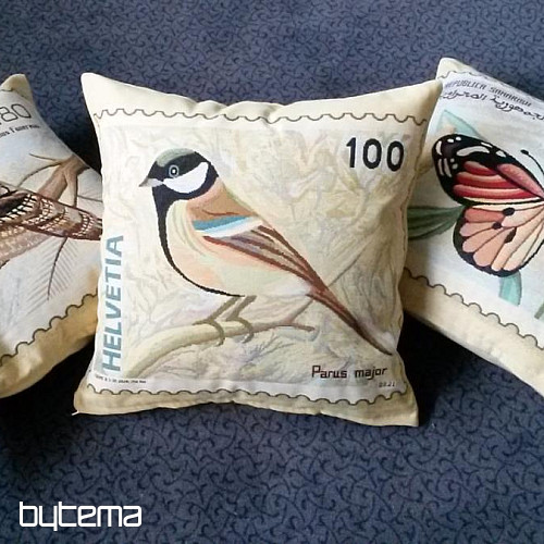 Housse de coussin déco POST STAMP BUTTERFLY