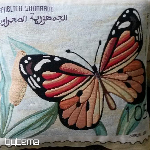Housse de coussin déco POST STAMP BUTTERFLY