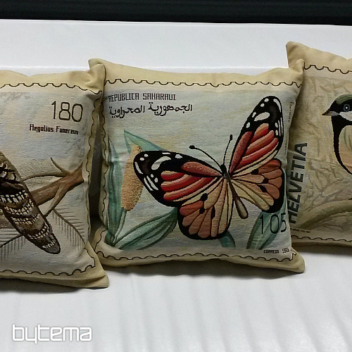 Taie d&#39;oreiller décorative POST STAMP BIRDS