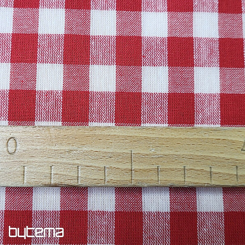 Tissu décoratif KANAFAS rouge 1x1 cm
