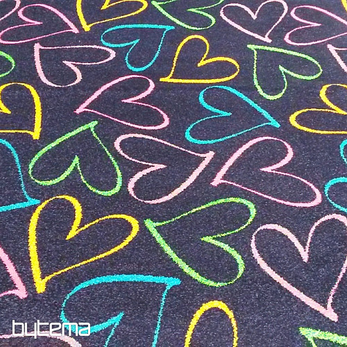 Tapis enfant cercle COEURS