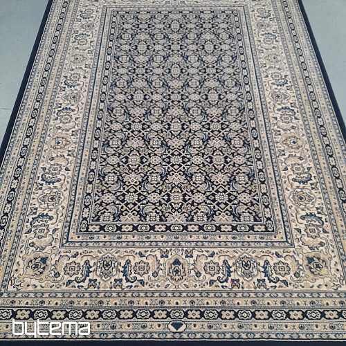 Tapis classique en laine ORIENT bleu motif all-over
