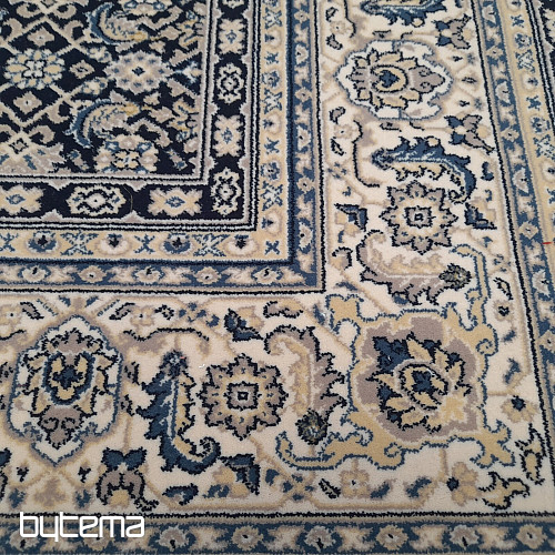 Tapis classique en laine ORIENT bleu motif all-over