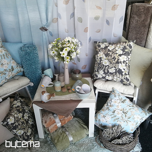 Tissu déco LEIRE turquoise