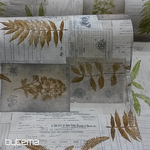 Tissu décoratif HERBÁŘ marron