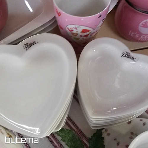 Le coeur de l&#39;assiette est blanc