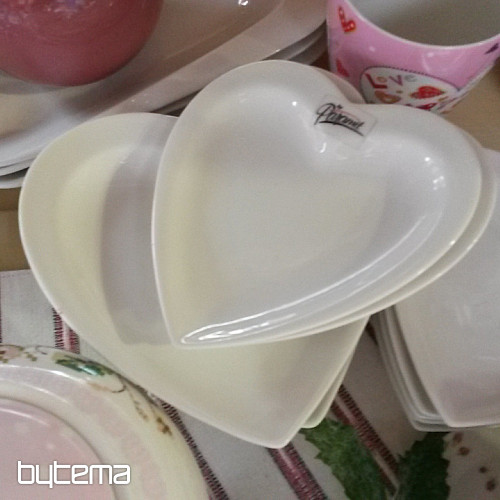 Le coeur de l&#39;assiette est blanc