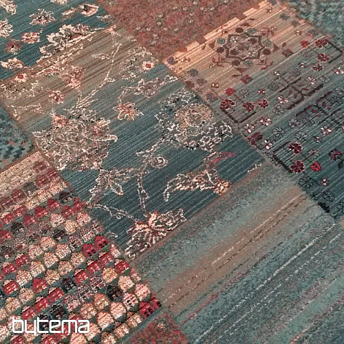 Tapis de luxe en laine ROYAL PATCHWORK vert