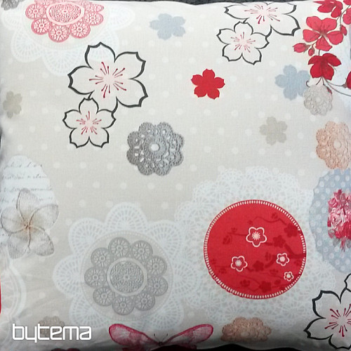 Housse de coussin déco FLOW ROUGE