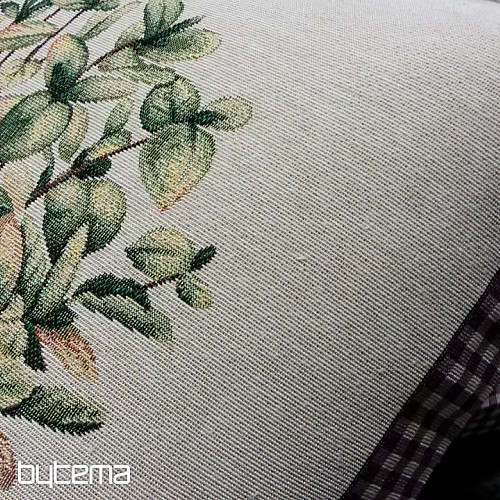 Housse de coussin tapisserie FLEURS DE BASILIC DE PROVENCE