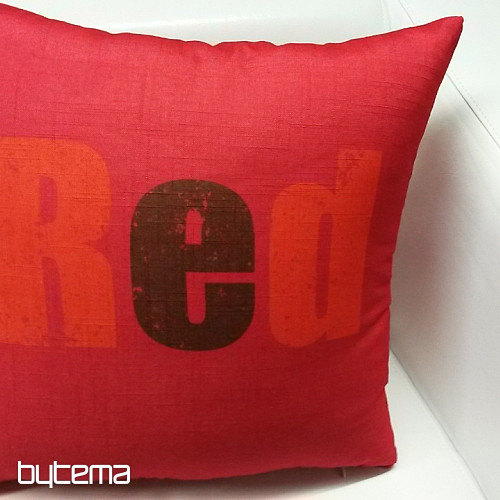 Housse de coussin déco COULEURS ROUGE