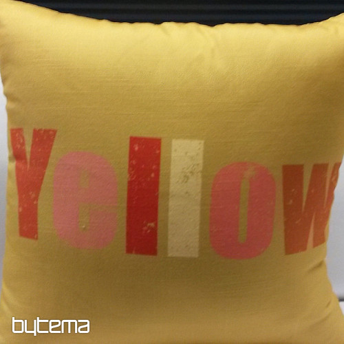 Housse de coussin déco COULEURS JAUNE