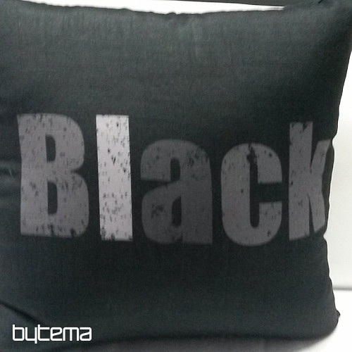 Housse de coussin déco COULEURS NOIR