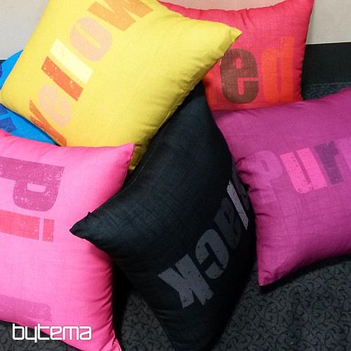 Housse de coussin déco COULEURS NOIR
