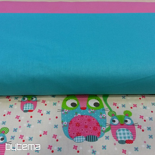 Tissu en coton UNI ROSE