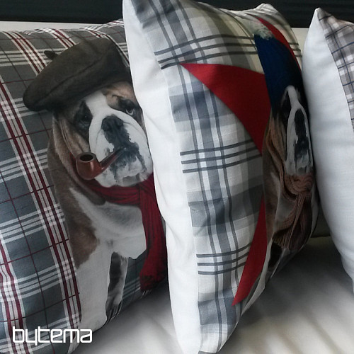 Housse de coussin décorative HARRY LE BOULEDOGUE 2