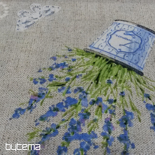 Tissu déco LAVANDE bleu