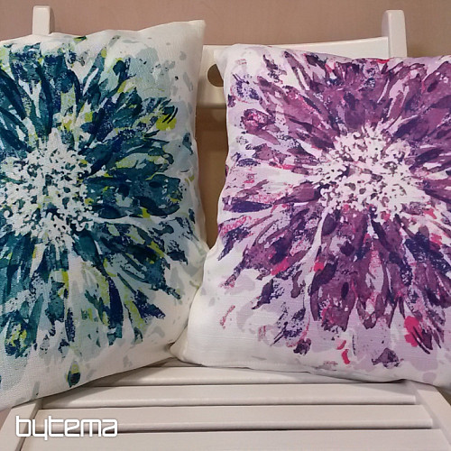 Housse de coussin déco FLEUR violet