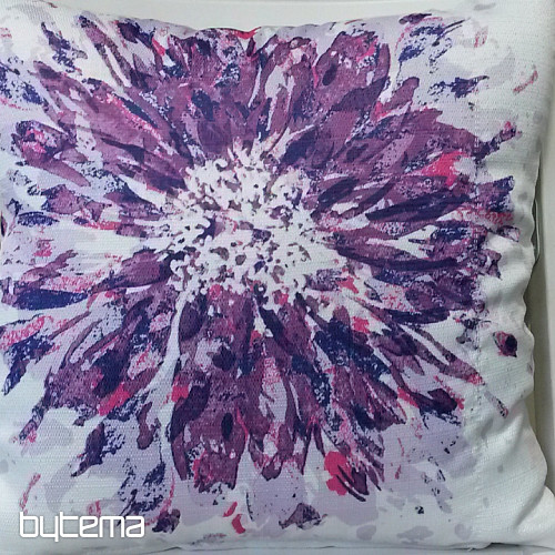 Housse de coussin déco FLEUR violet