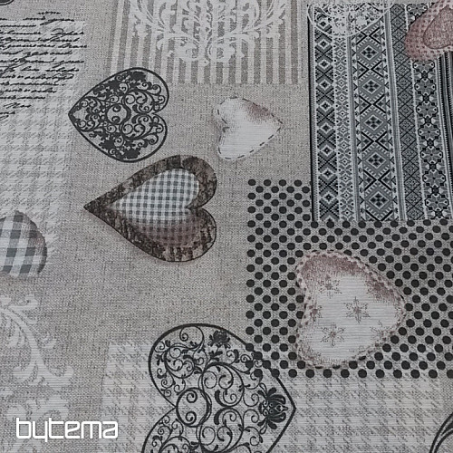 Tissu déco MAX LOVE gris