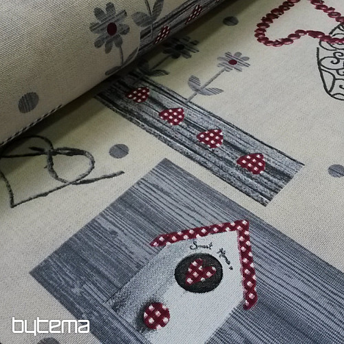 Tissu déco ZERMAT bordeaux