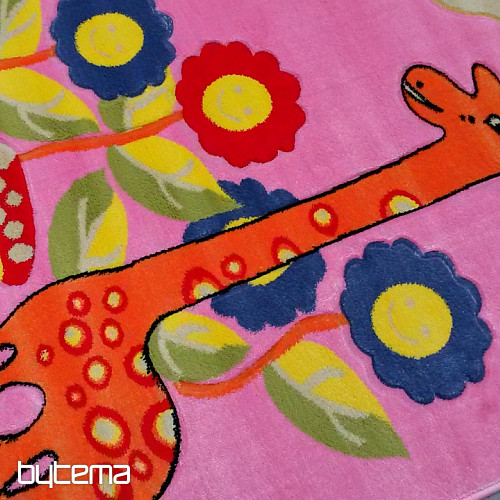 Tapis enfant KIDS GIRAFFE rose