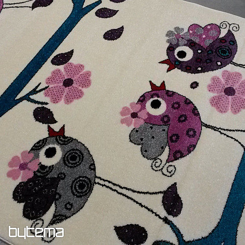Tapis enfant BELLA BIRDS crème