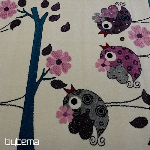 Tapis enfant BELLA BIRDS crème